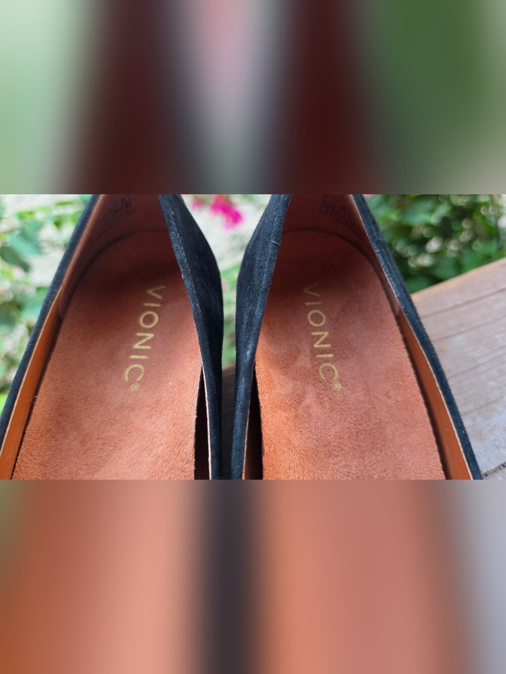 Vionic Black Suede Slip-On Flats - Picture 9 of 9